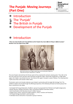 The Punjab: Moving Journeys