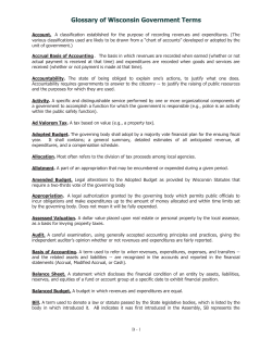 Glossary of Common Municipal Finance Terms