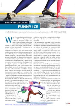 Physics in daily life: funny ice