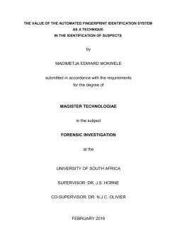 by MADIMETJA EDWARD MOKWELE submitted in accordance with