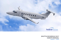 shuttle/schedule 2017 agents manual