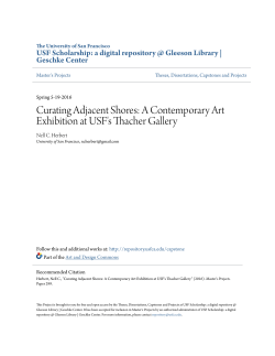 A Contemporary Art Exhibition at USF`s Thacher Gallery