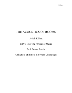 THE ACOUSTICS OF ROOMS
