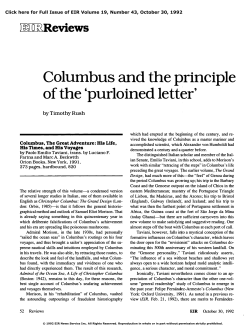 Columbus and the Principle of the `Purloined Letter`