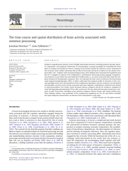 The time-course and spatial distribution of brain activity associated