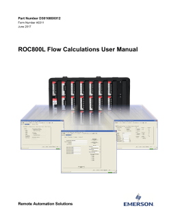 ROC800L Flow Calculations User Manual