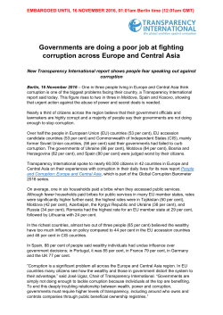Governments are doing a poor job at fighting corruption across