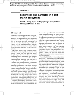 Food webs and parasites in a salt marsh ecosystem