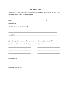 Information Sheet
