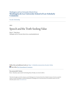 Speech and the Truth