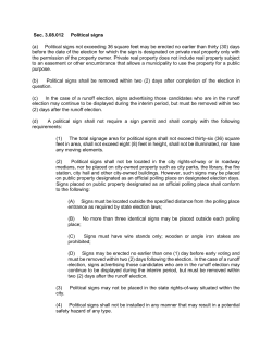 Sec. 3.08.012 Political signs (a) Political signs not exceeding 36