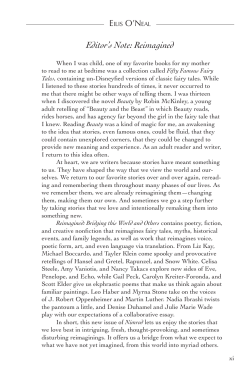 Editor`s Note: Reimagined