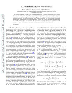 Elastic Deformation of Polycrystals