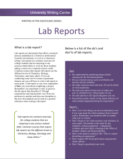 Lab Reports