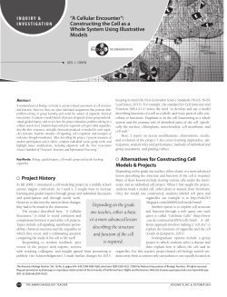 "A Cellular Encounter": Constructing the Cell as a Whole System