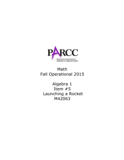 Math Fall Operational 2015 Algebra 1 Item #5 Launching a Rocket