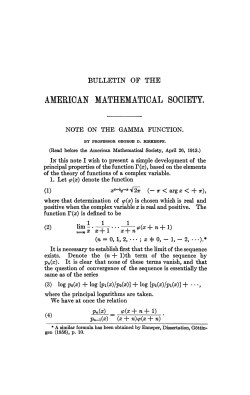 p(x + n + 1) - Project Euclid
