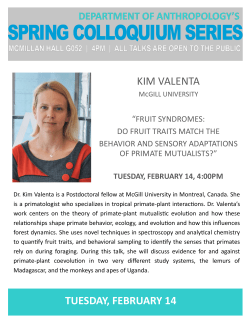 Fruit Syndromes: Do fruit traits match the behavior and sensory