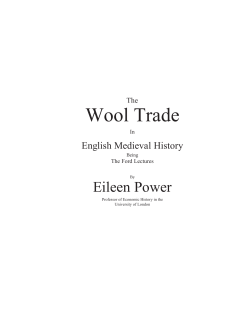 The Wool Trade in English Medieval History