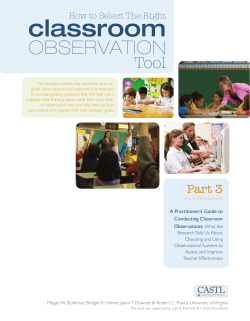 How to Select the Right Classroom Observation Tool