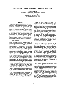 Sample Selection for Statistical Grammar Induction