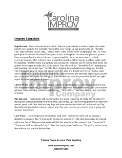 Improv Exercises - Carolina Improv Company