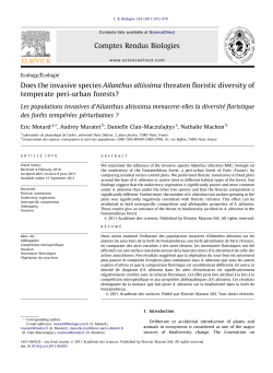 Does the invasive species Ailanthus altissima