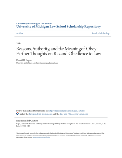 Reasons, Authority, and the Meaning of `Obey`
