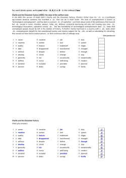 For each blank space, write one letter - A, B, C or D