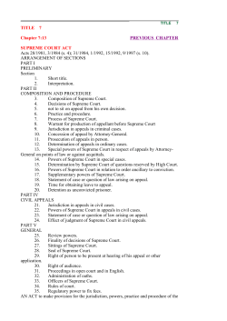 TITLE 7 Chapter 7:13 PREVIOUS CHAPTER SUPREME COURT