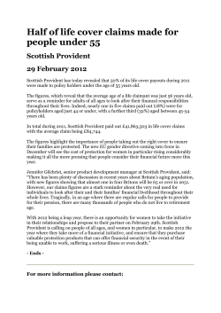 Half of life cover claims made for people under 55