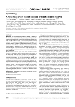 A new measure of the robustness of biochemical