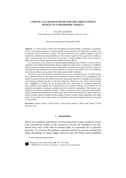 A Physically-Based Scheme For The Urban Energy Budget In