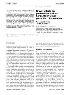 Gravity affects the preferred vertical and