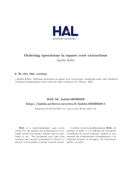 Ordering operations in square root extractions