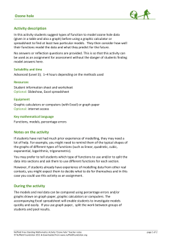Ozone hole Activity description
