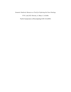 Semantic Similarity Measures as Tools for Exploring the Gene