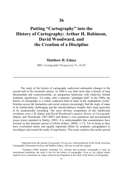 Putting &ldquo;Cartography&rdquo; into the History of Cartography