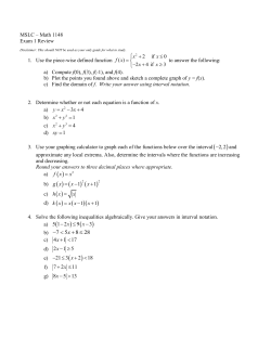 Math 1148 Exam 1 Review