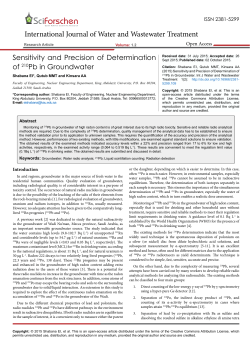 Sensitivity and Precision of Determinationof 210Pb in