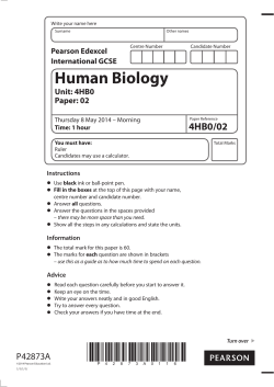 Human Biology - Edexcel