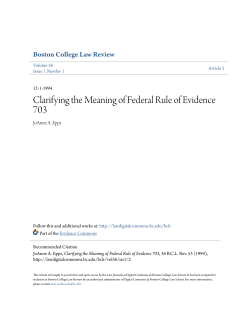 Clarifying the Meaning of Federal Rule of Evidence 703