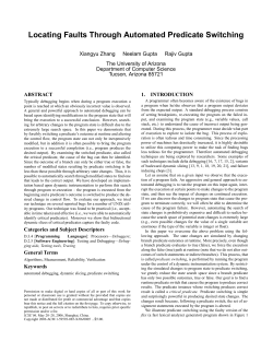 Locating Faults Through Automated Predicate Switching