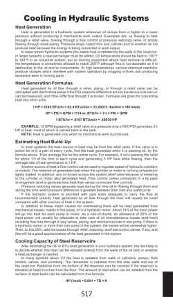 Cooling in Hydraulic Systems