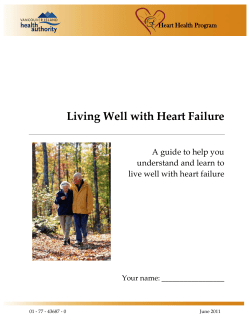 Living with Heart Failure - Vancouver Island Health Authority