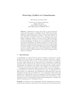 Detecting Conflicts in Commitments