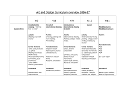 to the Art curriculum overview