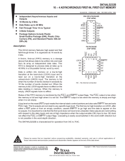 16 X 4 Asynchronous First-In First-Out Memory