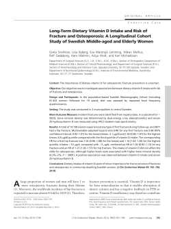 Long-Term Dietary Vitamin D Intake and Risk of Fracture and