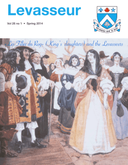 Les Filles du Roy&raquo; (King`s daughters) and the